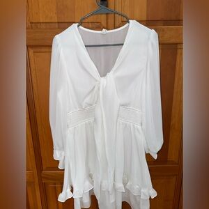 White long sleeve dress